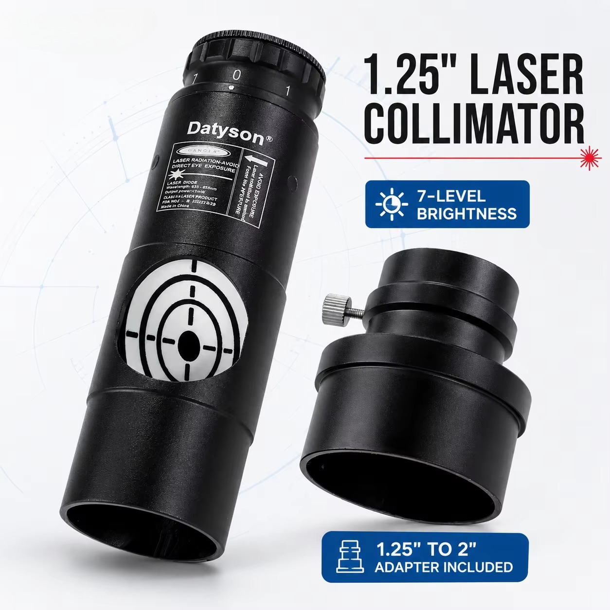 Spirit Level - 1.25 Inch Red Laser Collimator Telescope